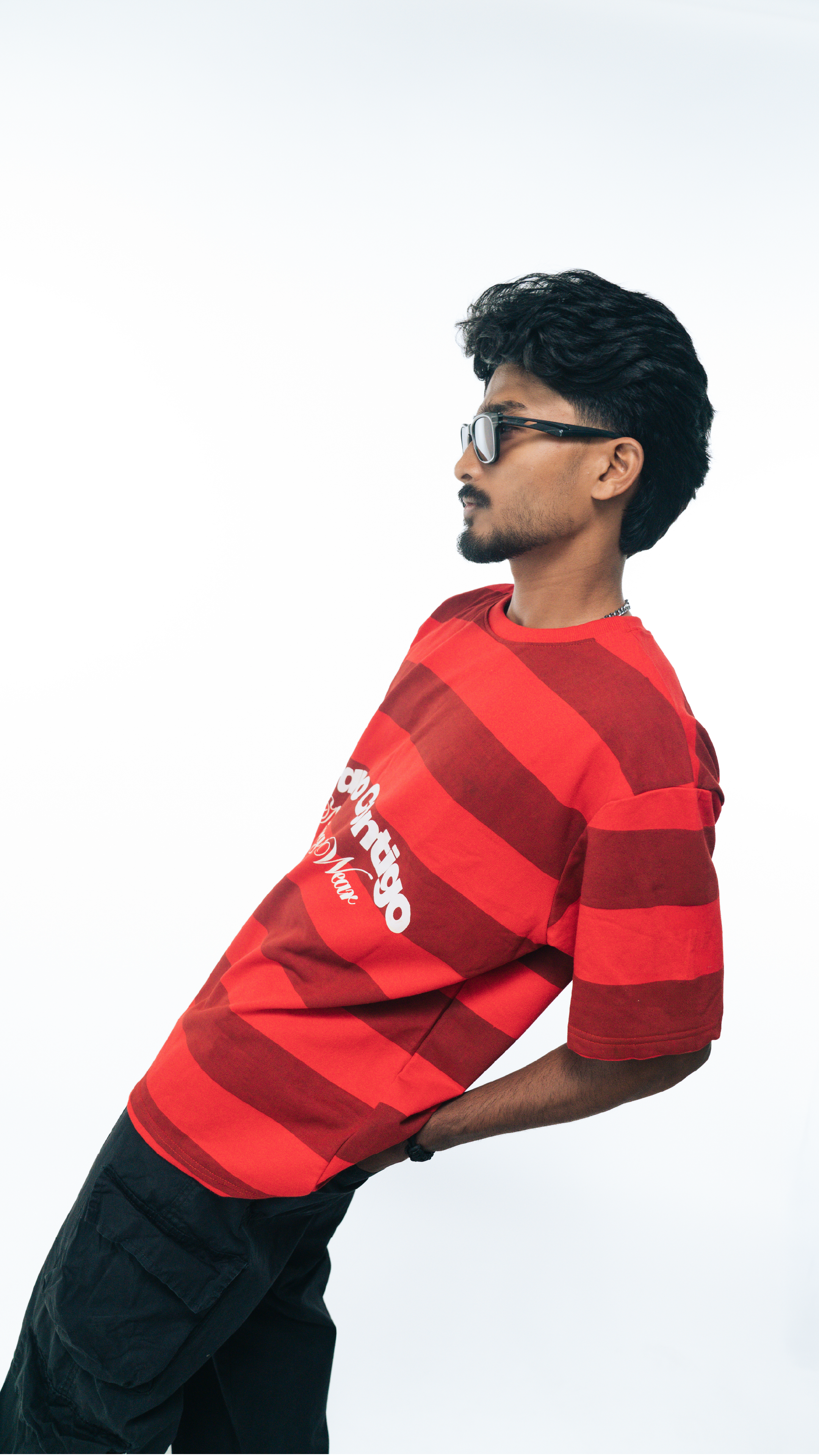 RED & BURGANDY STRIPES T-SHIRT - VERANO CONTIGO