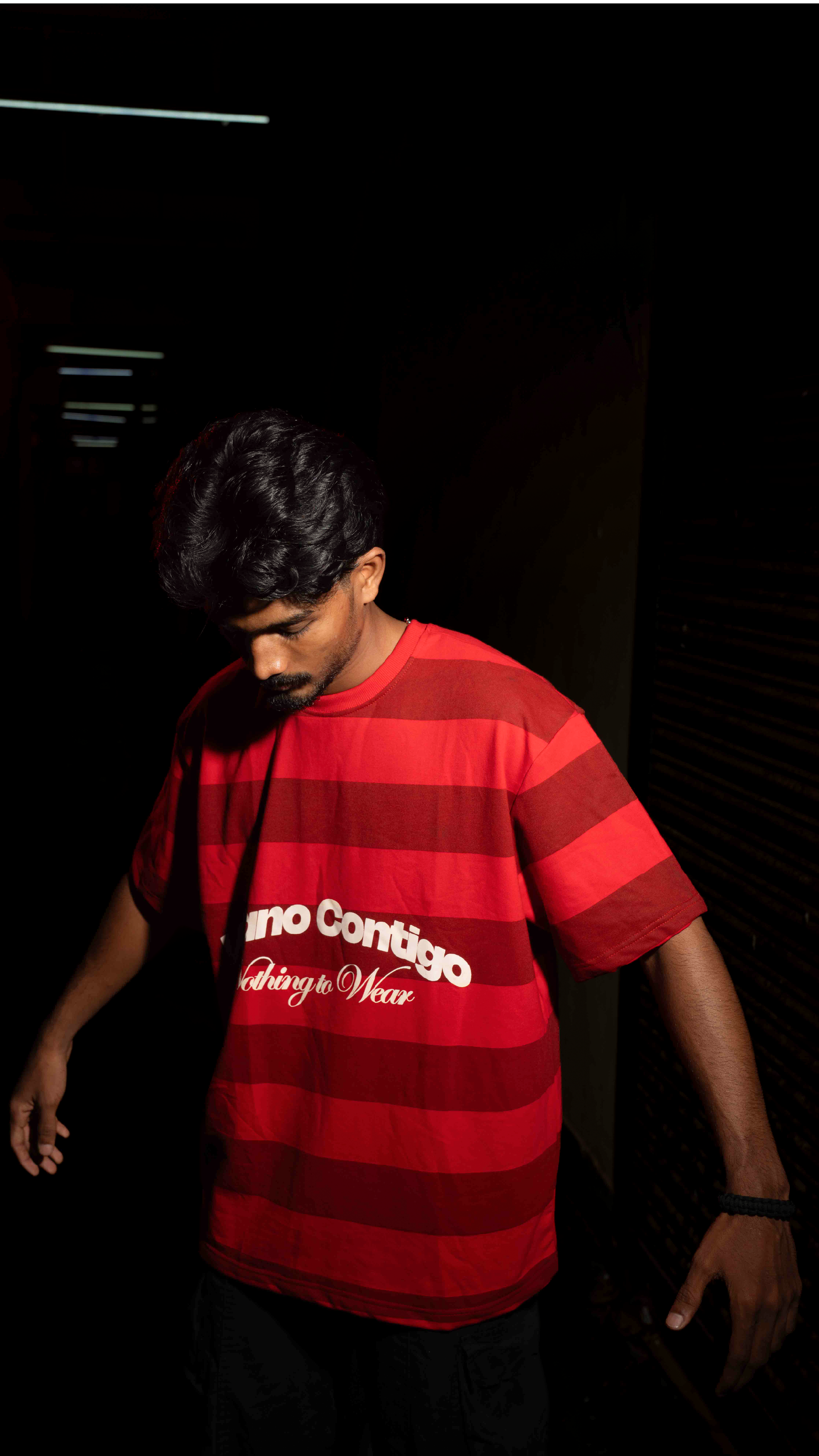 RED & BURGANDY STRIPES T-SHIRT - VERANO CONTIGO