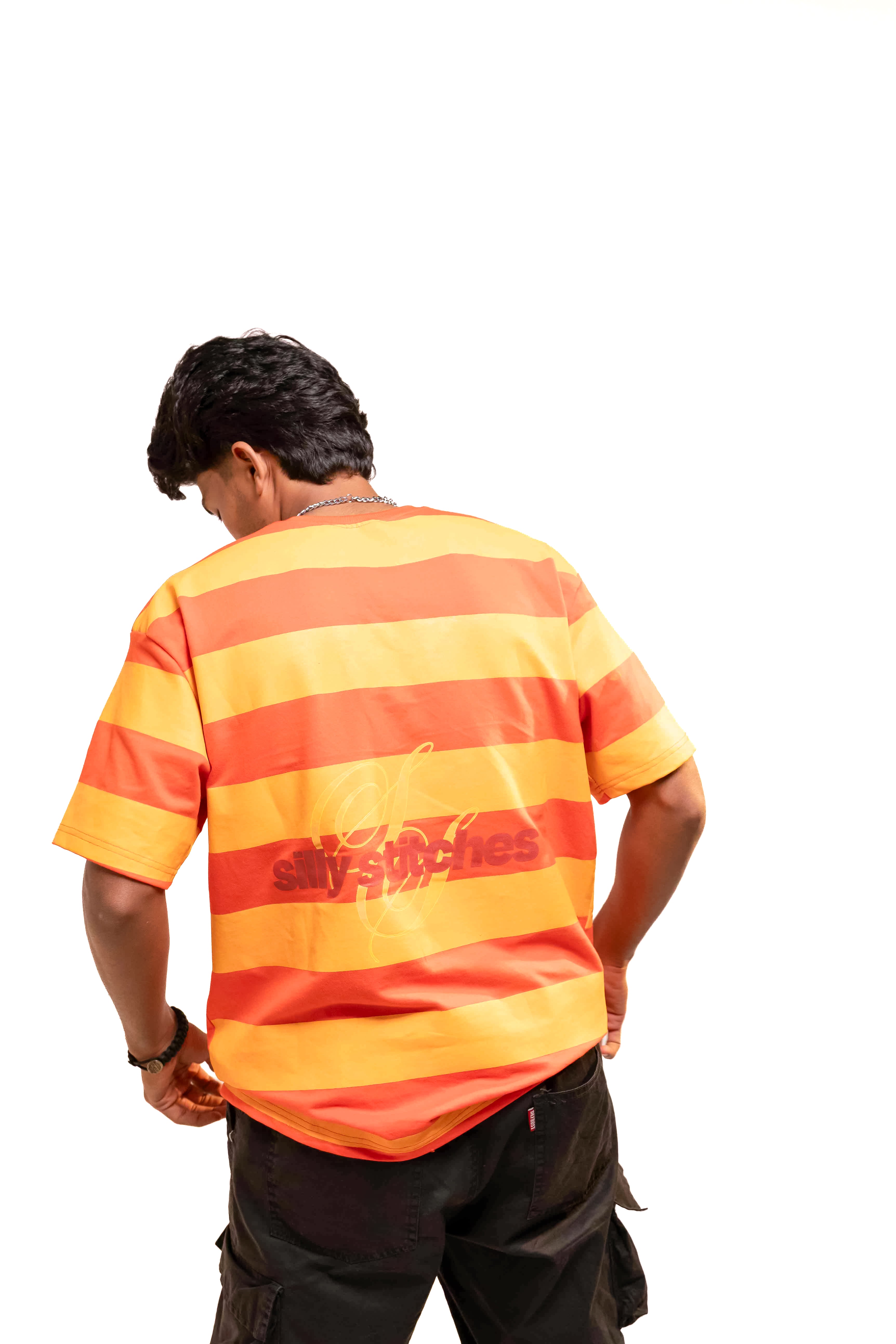 ORANGE & YELLOW STRIPES T-SHIRT - Verano Contigo